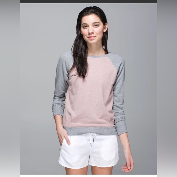 Lululemon Crew Love Pullover Heathered Bark Berry / Heathered Speckled Grey - Picture 13 of 13